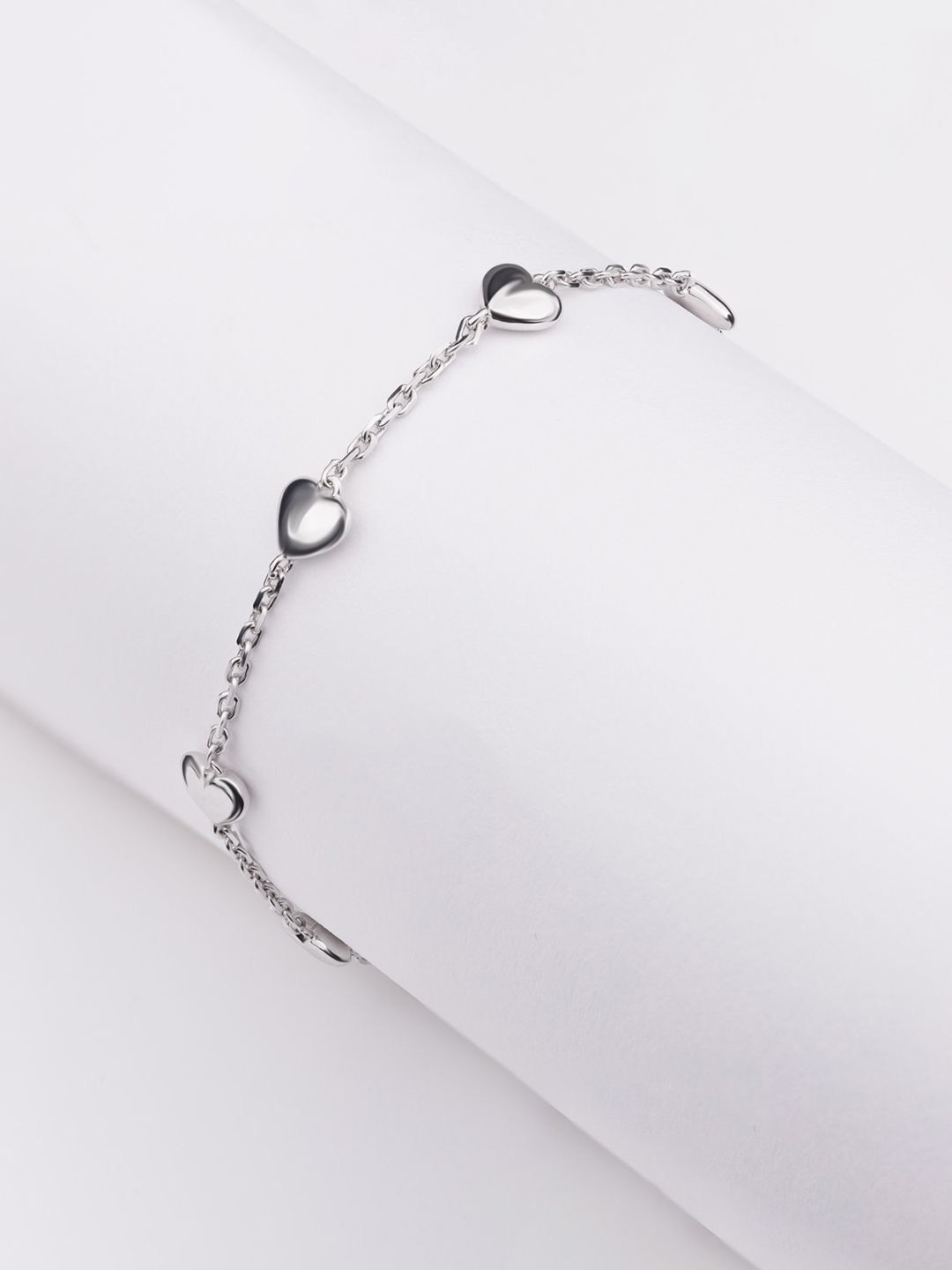 

Nistra Sterling Silver Rhodium-Plated Wraparound Bracelet