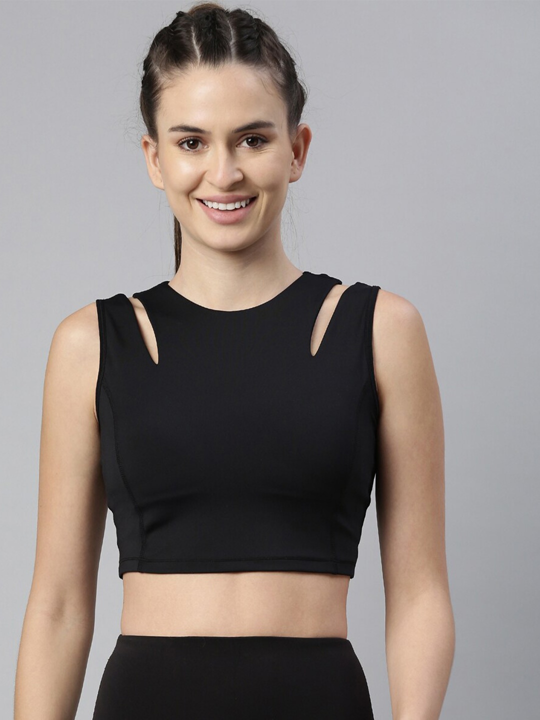 

Enamor Full Coverage Anti Odour Workout Bra with Anti Microbial, Black