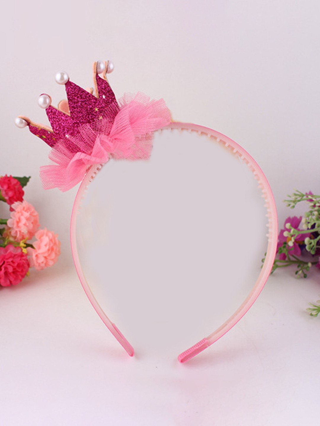 

Babymoon Girls Embellished Pearl-Beaded Hairband, Rose