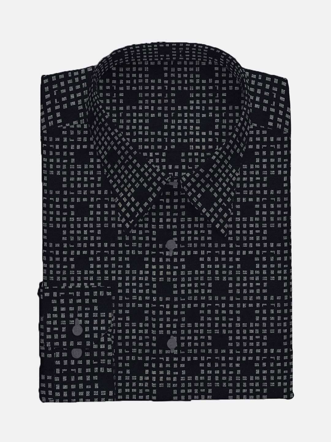 

Ramraj Men Printed Cotton Shirt Unstitched Fabric, Black