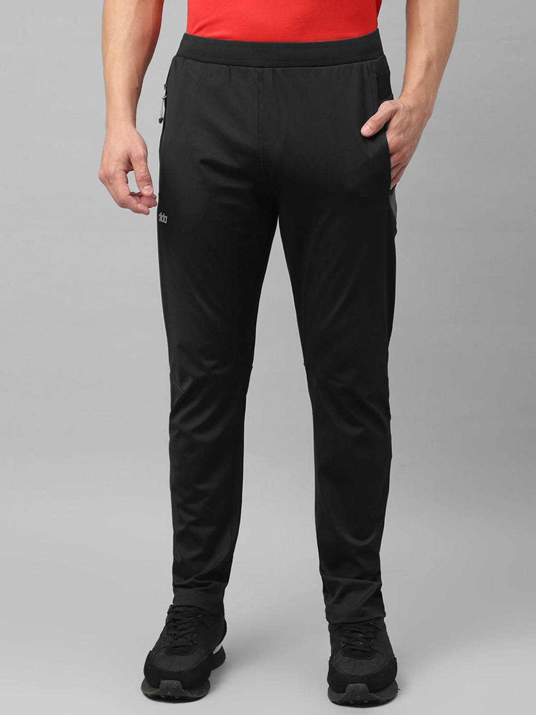 

DIDA Men Mid-Rise Track Pants, Black