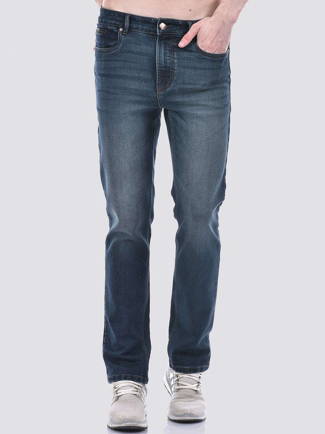

Numero Uno Men Solid Slim Fit Sustainable Stretchable Jeans, Blue