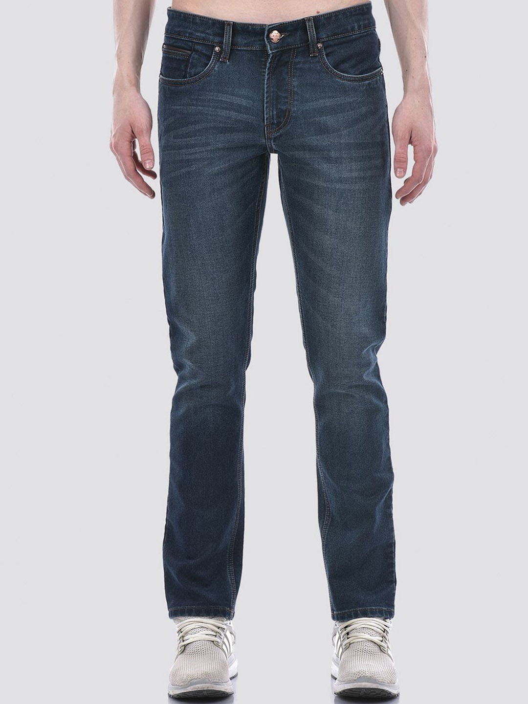 

Numero Uno Men Solid Skinny Fit Sustainable Stretchable Jeans, Blue