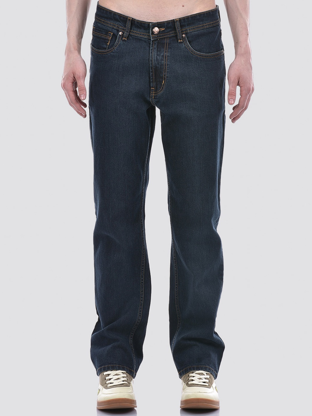 

Numero Uno Men Solid Straight Fit Sustainable Stretchable Jeans, Blue