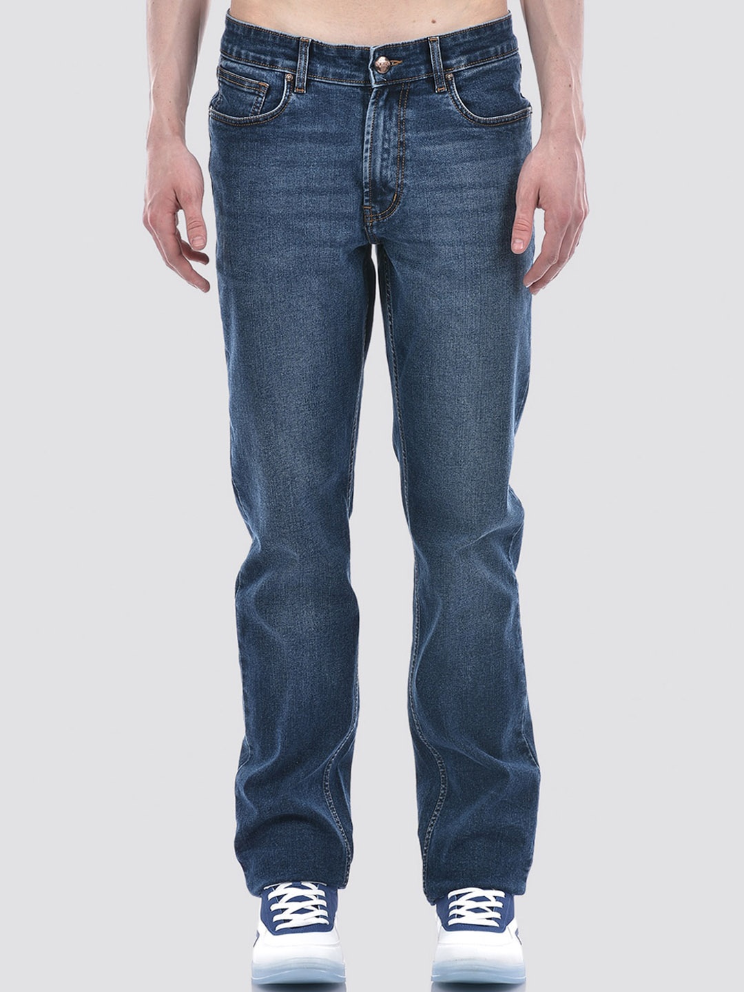 

Numero Uno Men Solid Straight Fit Sustainable Stretchable Jeans, Blue