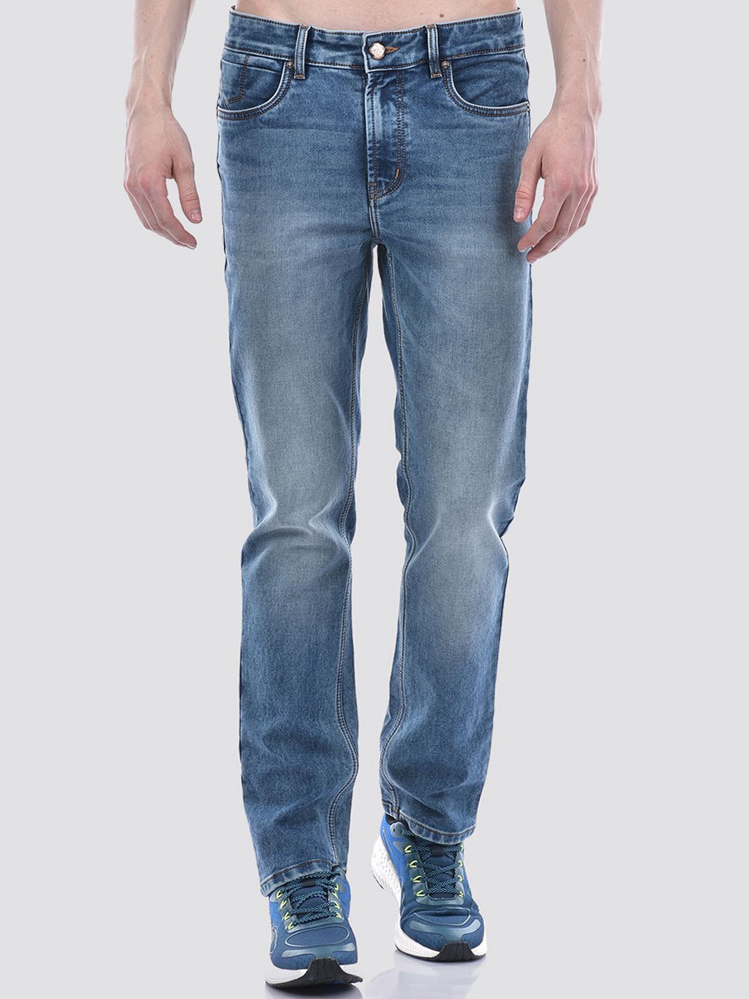 

Numero Uno Men Solid Slim Fit Sustainable Stretchable Jeans, Blue