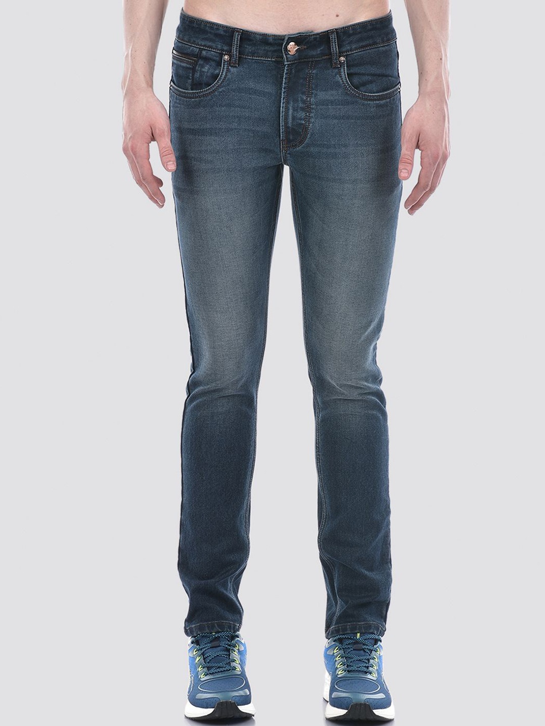 

Numero Uno Men Solid Skinny Fit Sustainable Stretchable Jeans, Blue