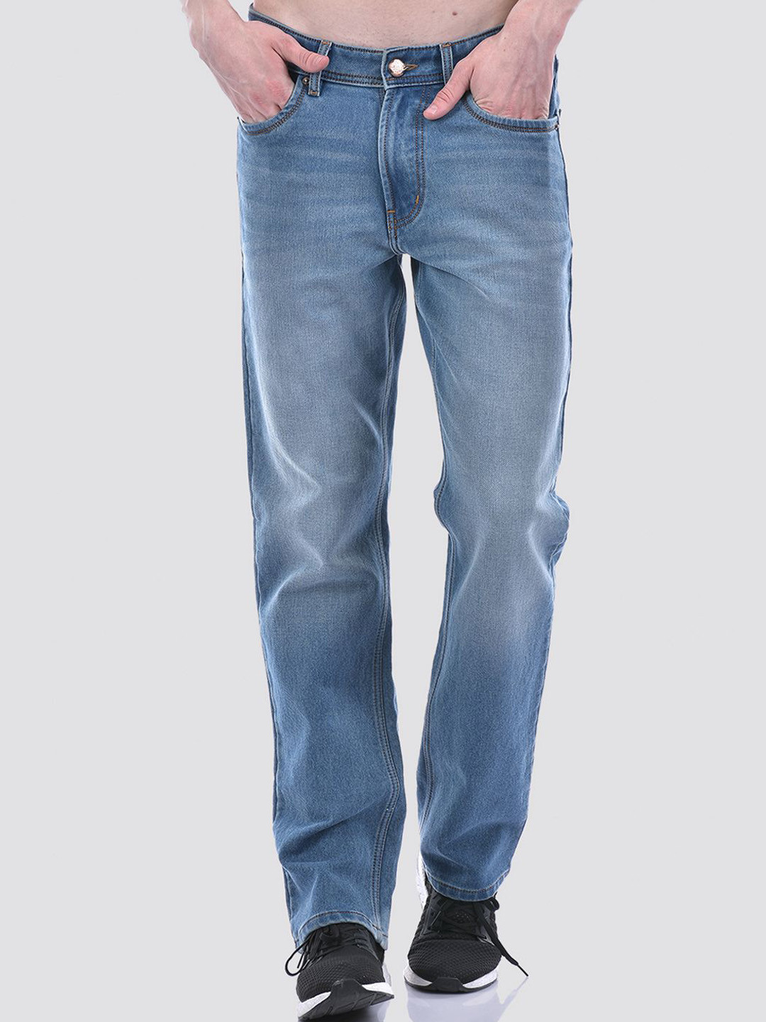 

Numero Uno Men Solid Straight Fit Sustainable Stretchable Jeans, Blue