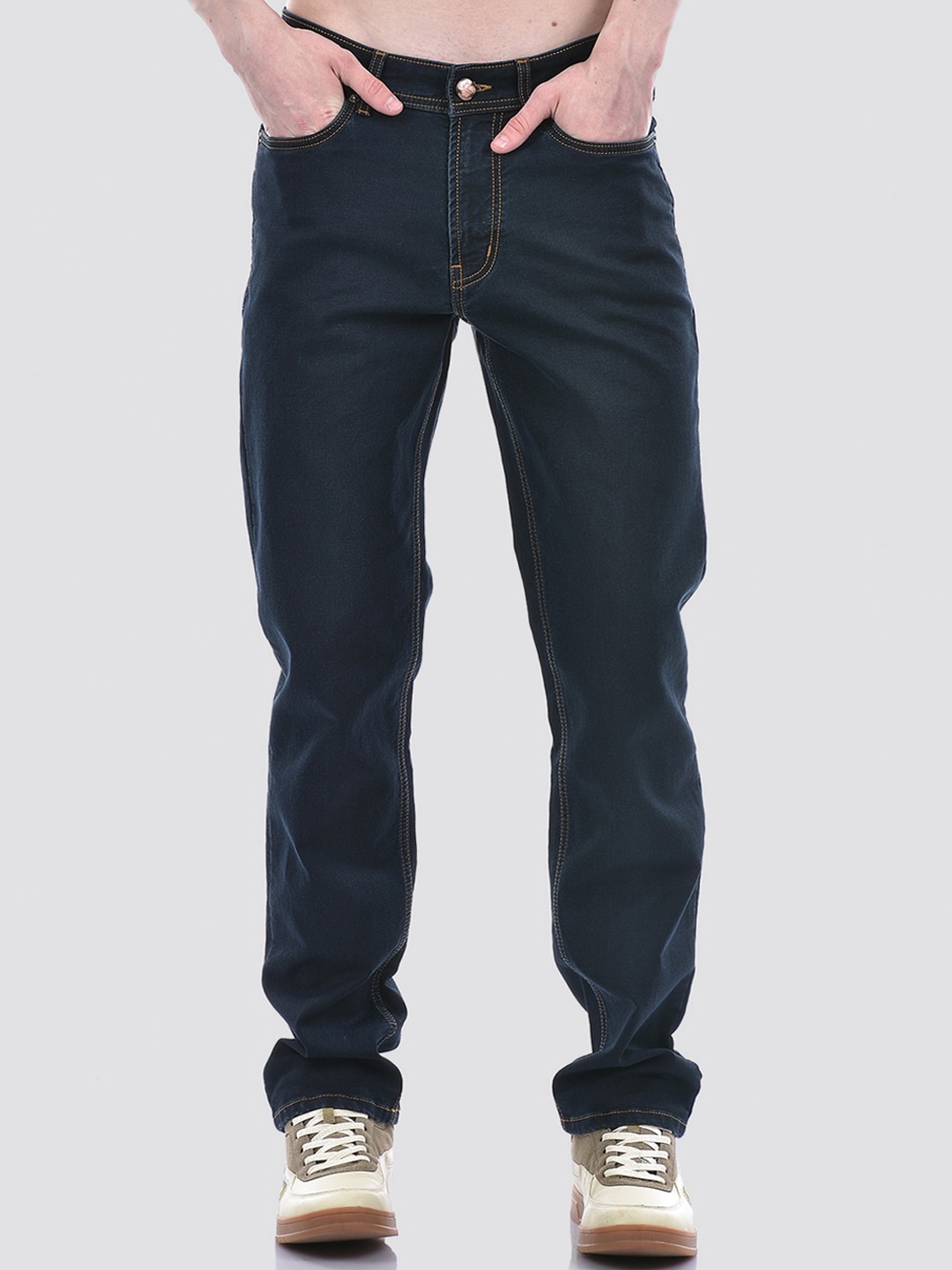 

Numero Uno Men Solid Straight Fit Sustainable Stretchable Jeans, Blue