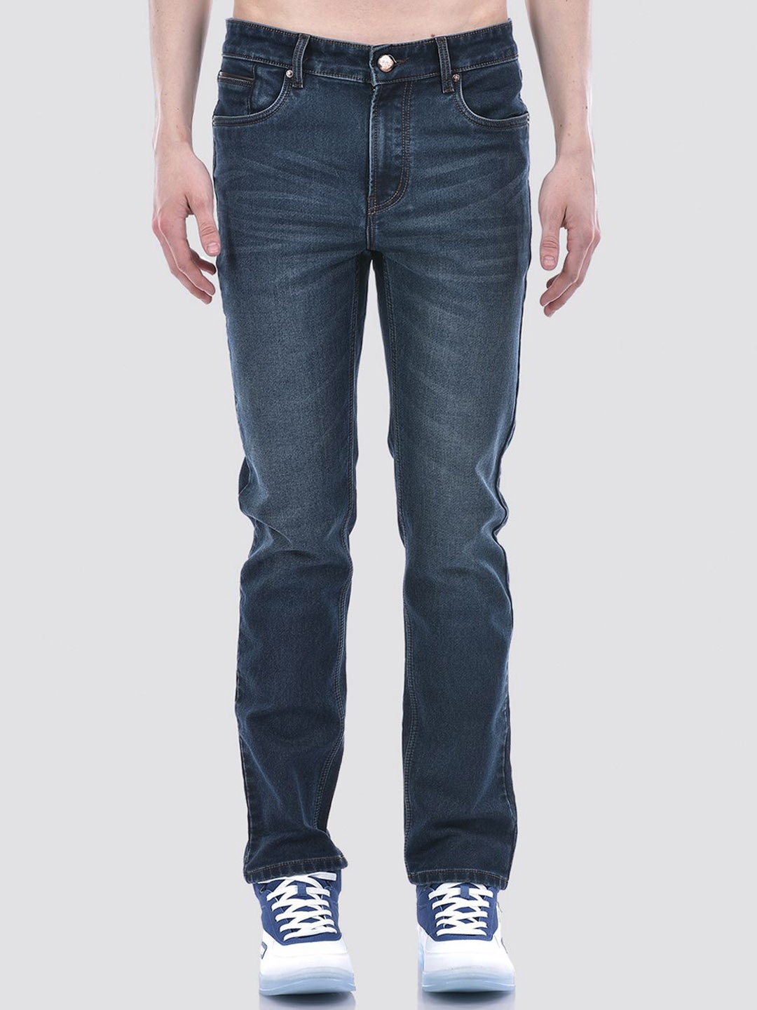 

Numero Uno Men Solid Slim Fit Sustainable Stretchable Jeans, Blue