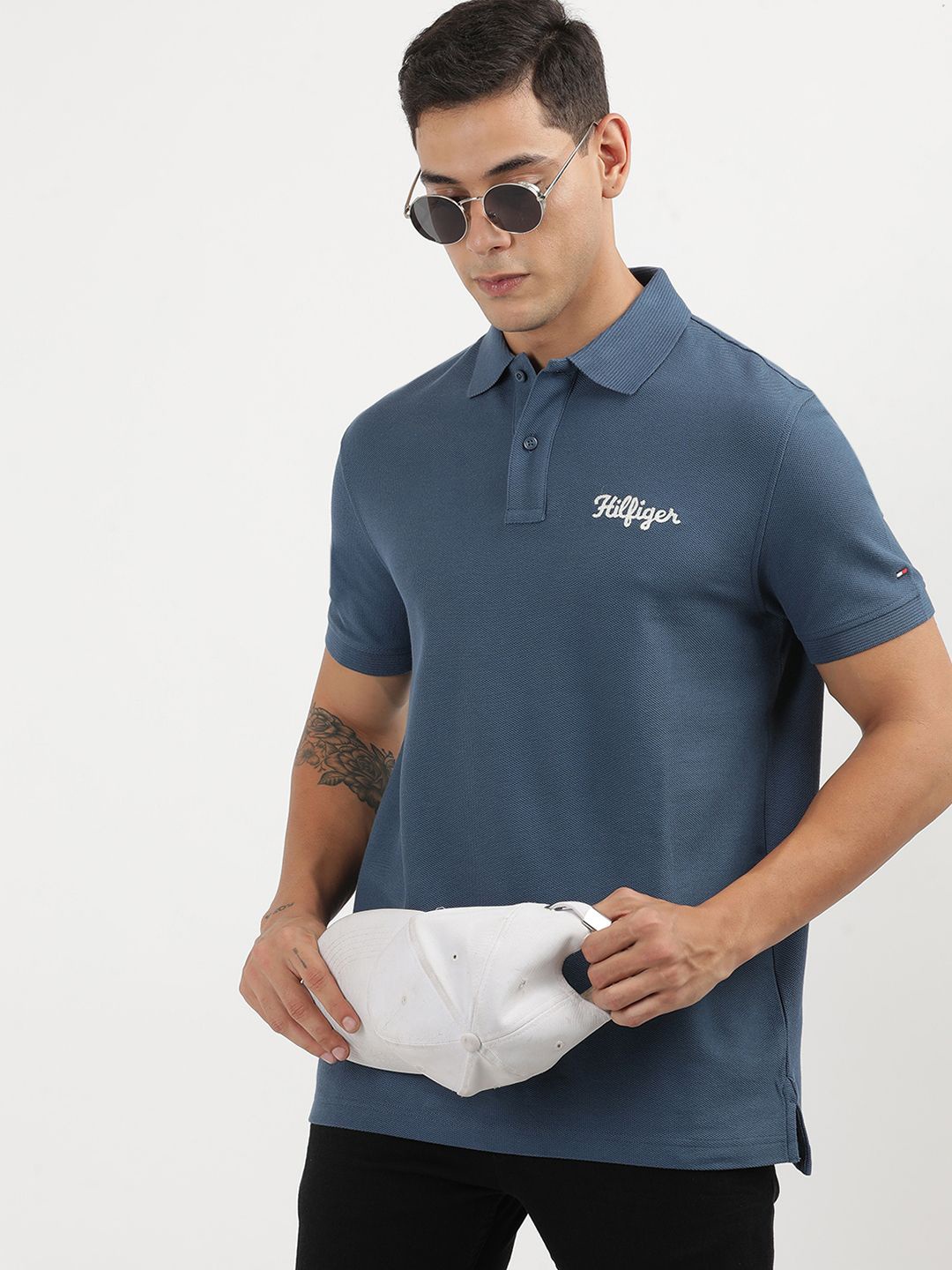 

Tommy Hilfiger Men Polo Collar T-shirt, Blue