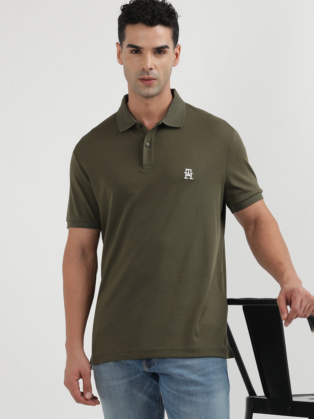 

Tommy Hilfiger Polo Collar Cotton T-shirt, Green