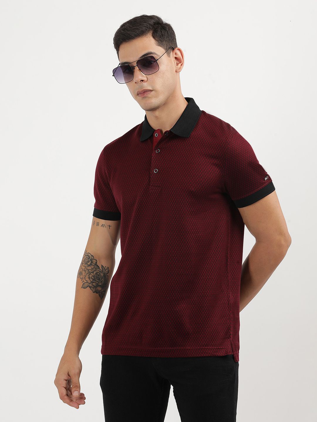 

Tommy Hilfiger Men Polo Collar Slim Fit T-shirt, Red