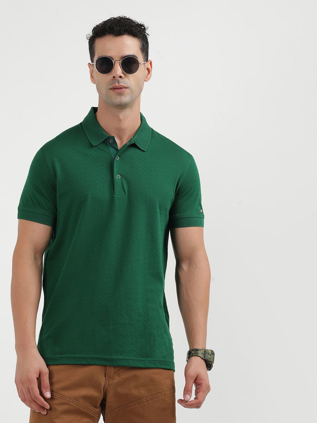 

Tommy Hilfiger Men Polo Collar Slim Fit T-shirt, Green