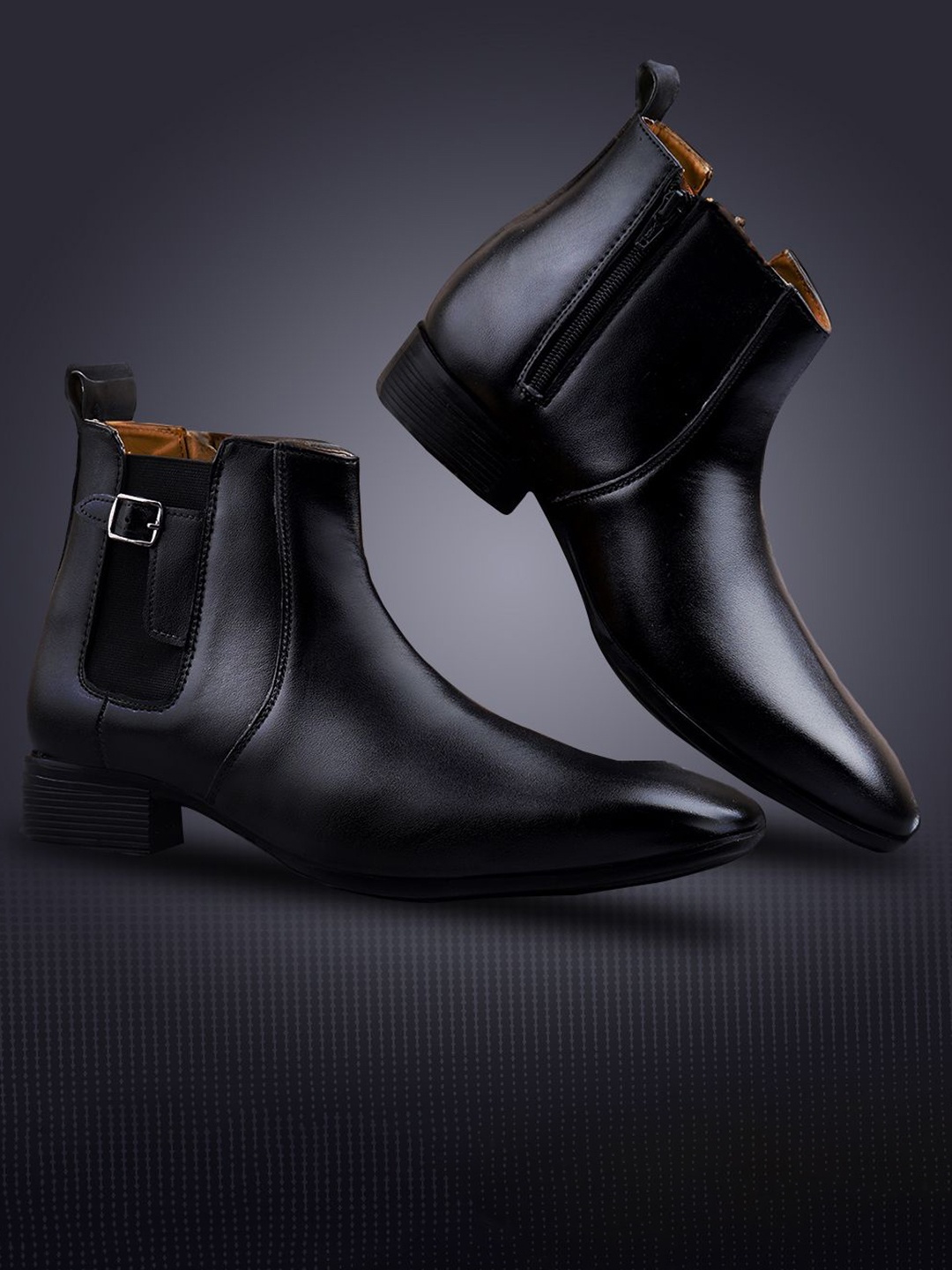 

Bxxy Men Round Toe Chelsea Boots, Black