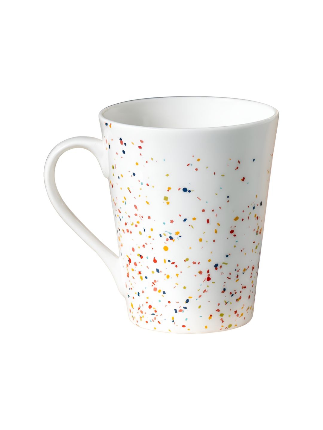 

CLAY CRAFT White & Orange Printed Ceramic Glossy Mug 340 ml