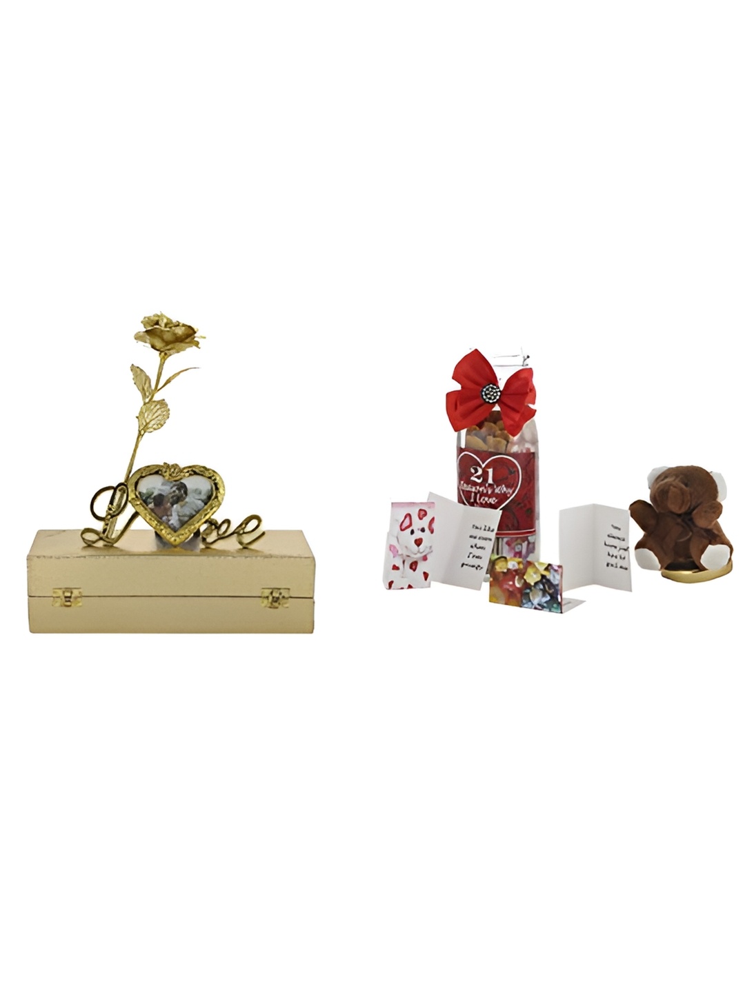 

INTERNATIONAL GIFT Red & Brown 3 Pieces Valentine's Day Gifts Set