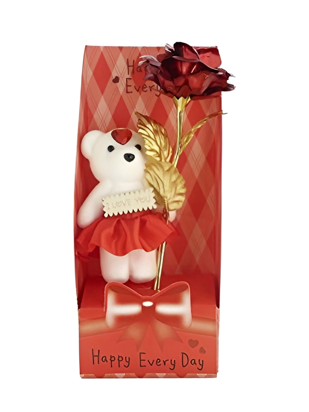 

INTERNATIONAL GIFT Beige & Red Rose with Teddy