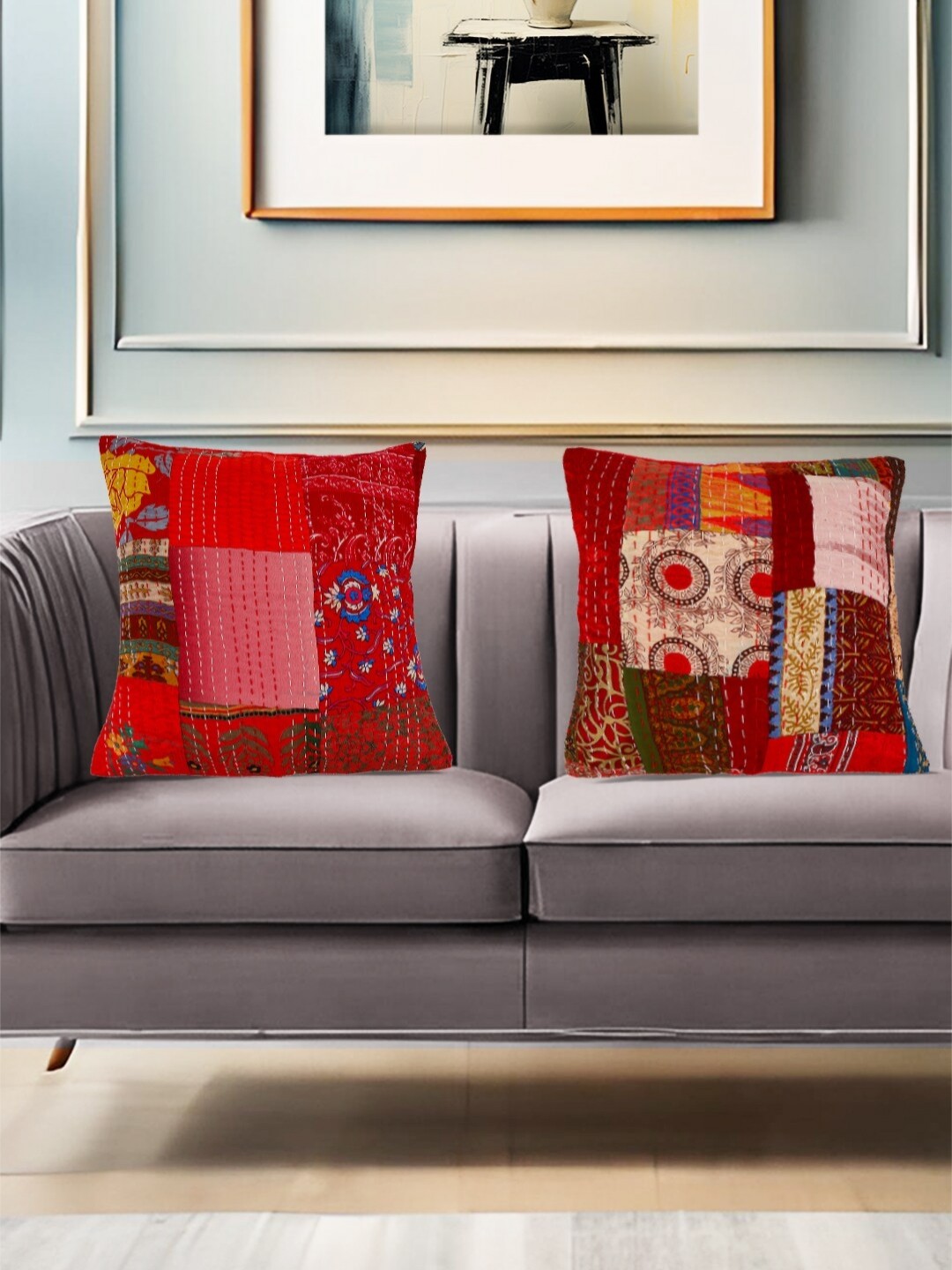 

Aditya Impex Brown & Grey 2 Pieces Square Cushion Covers
