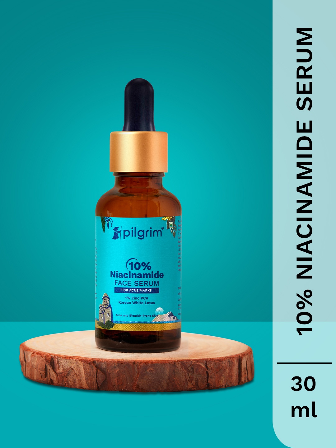 

Pilgrim 10% Niacinamide Face Serum with Zinc PCA & White Lotus - 30 ml, Blue