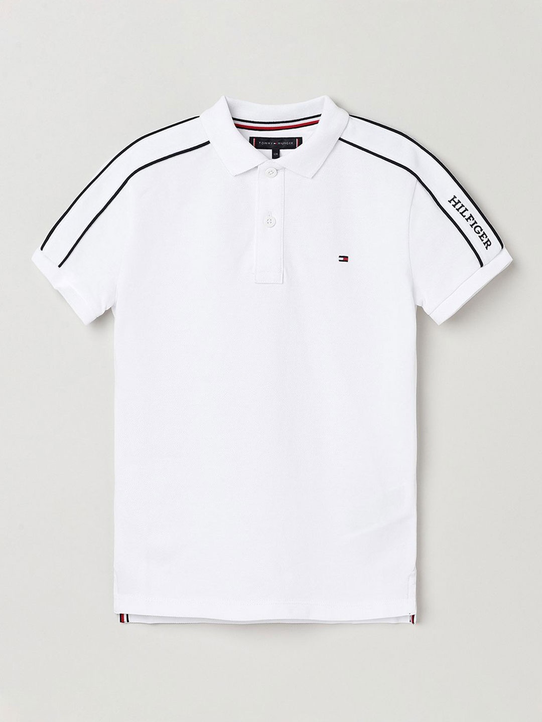 

Tommy Hilfiger Boys Polo Collar Solid T-shirt, White