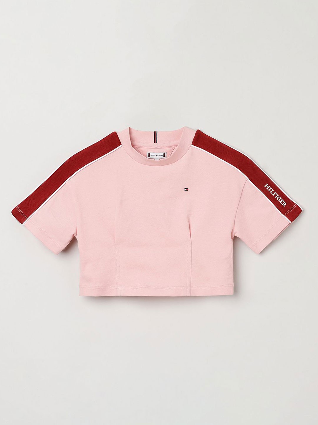 

Tommy Hilfiger Girls Round Neck Embroidered T-shirt, Pink