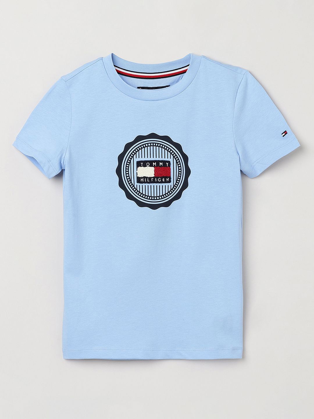 

Tommy Hilfiger Boys Graphic Printed Cotton T-shirt, Blue
