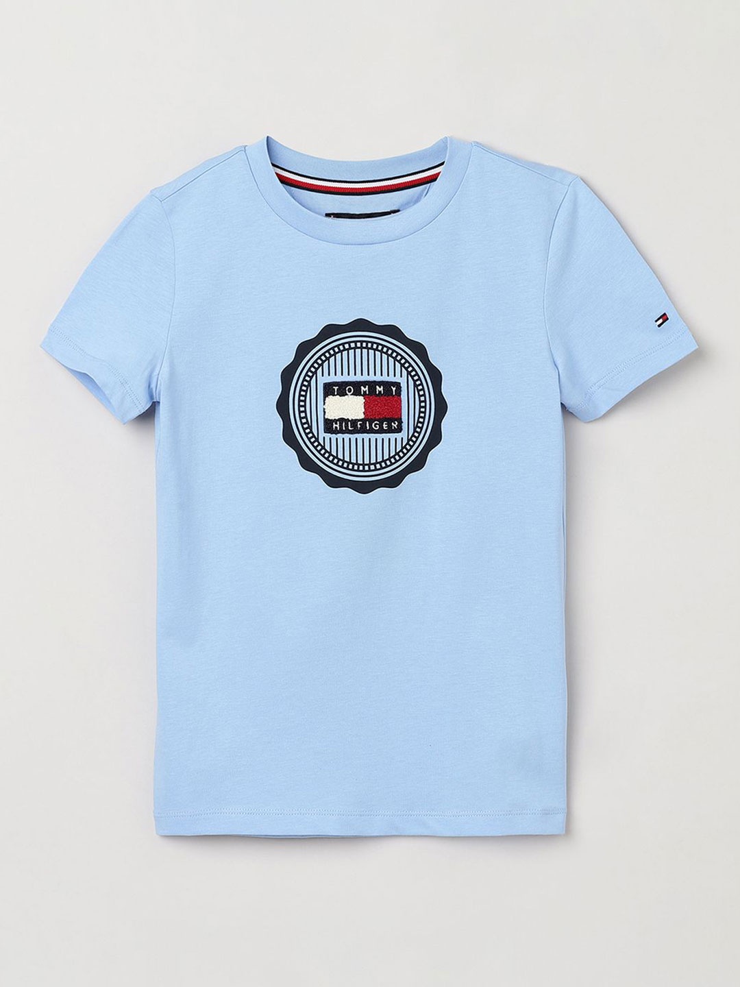 

Tommy Hilfiger Boys Printed Applique T-shirt, Blue