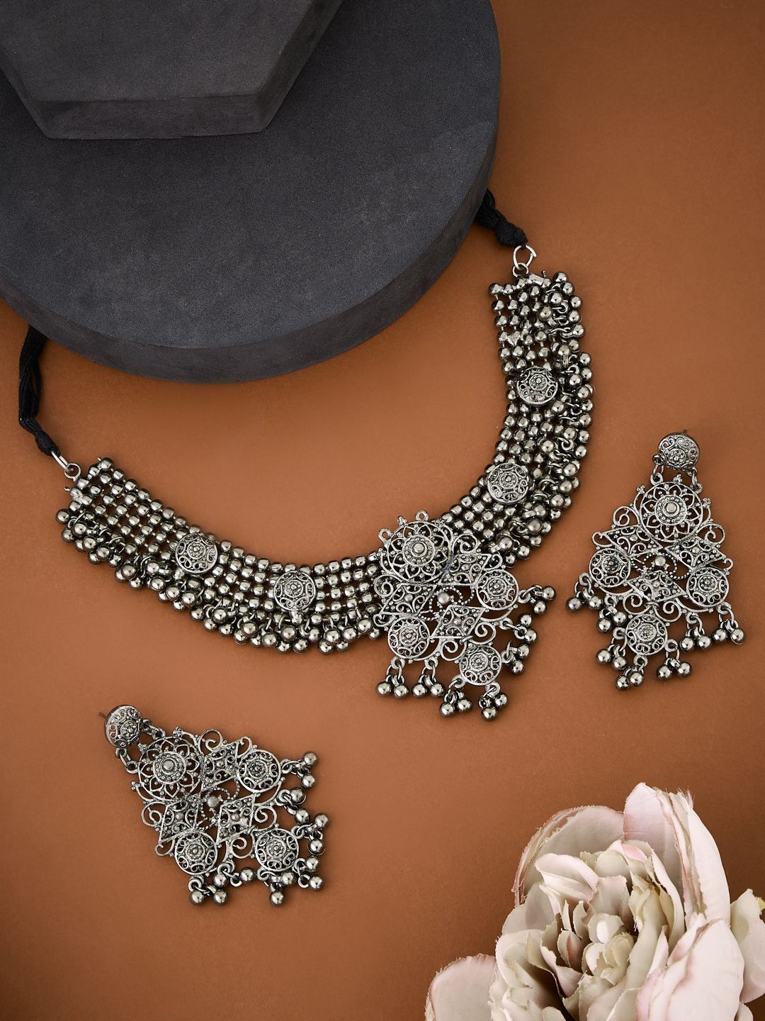 

ATIBELLE German Silver-Plated Jewellery Set