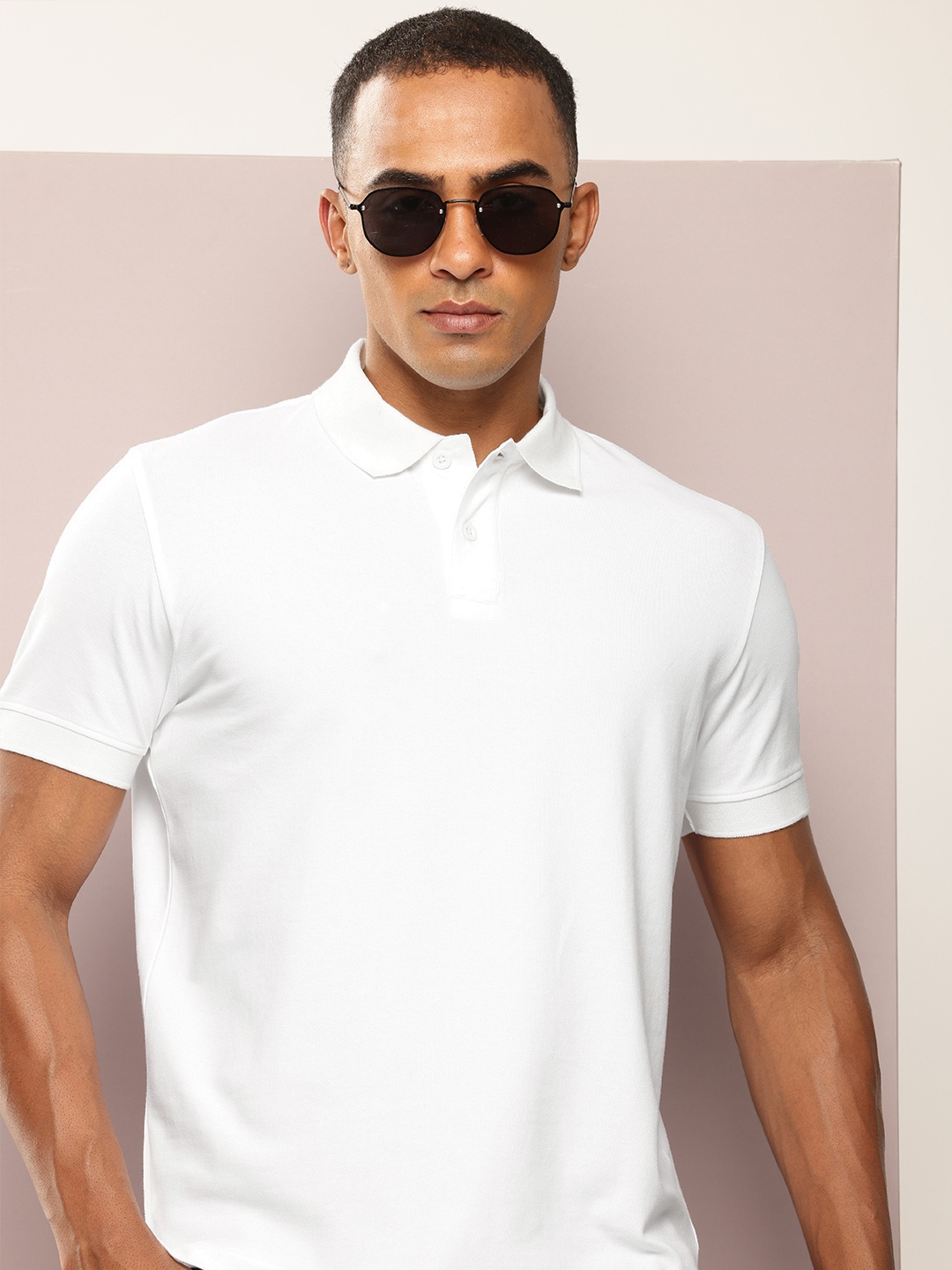 

Kook N Keech Men Polo Collar Pure Cotton T-shirt, White