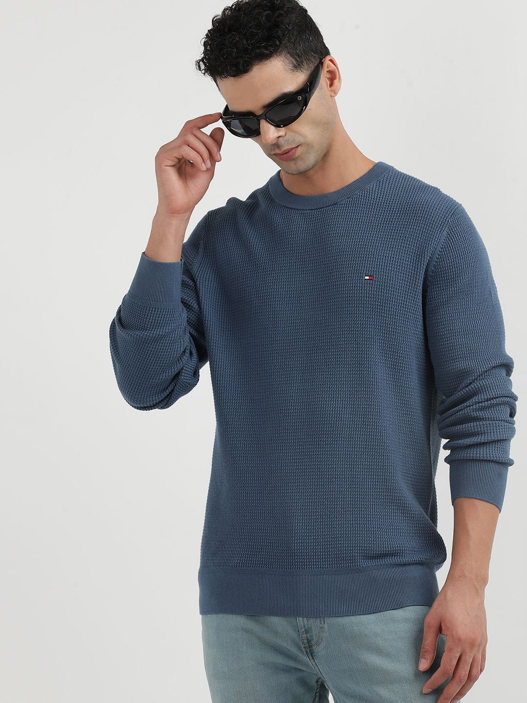 

Tommy Hilfiger Round Neck Pullover Sweater, Blue