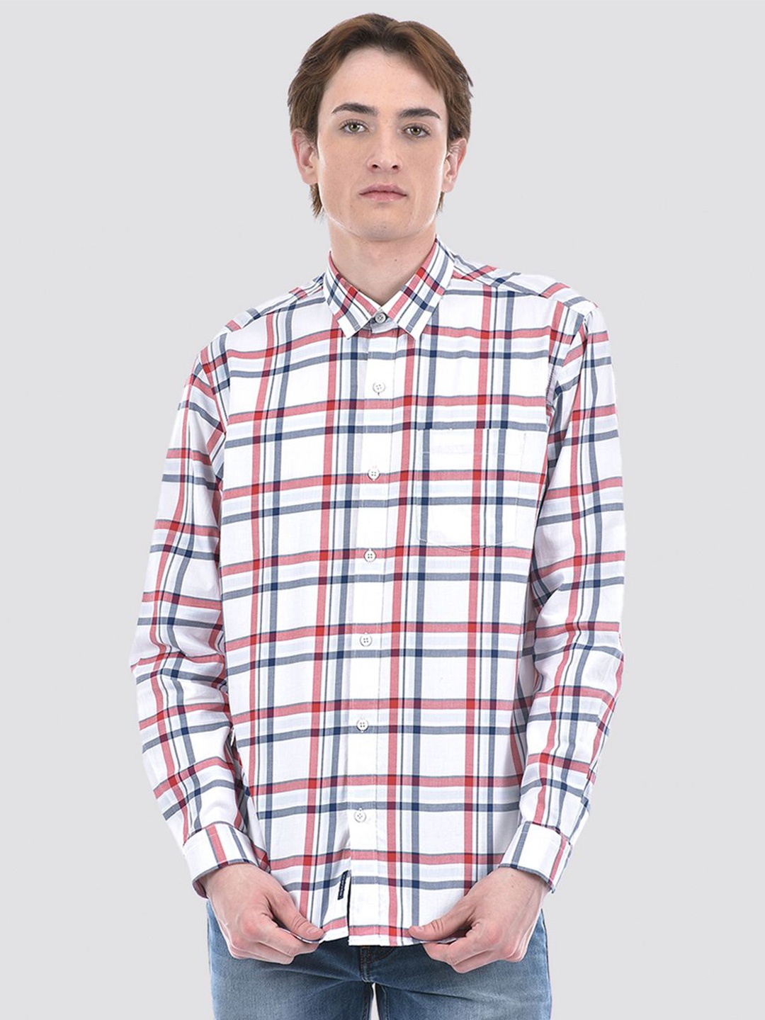 

Numero Uno Men Checkered Regular Fit Shirt, White