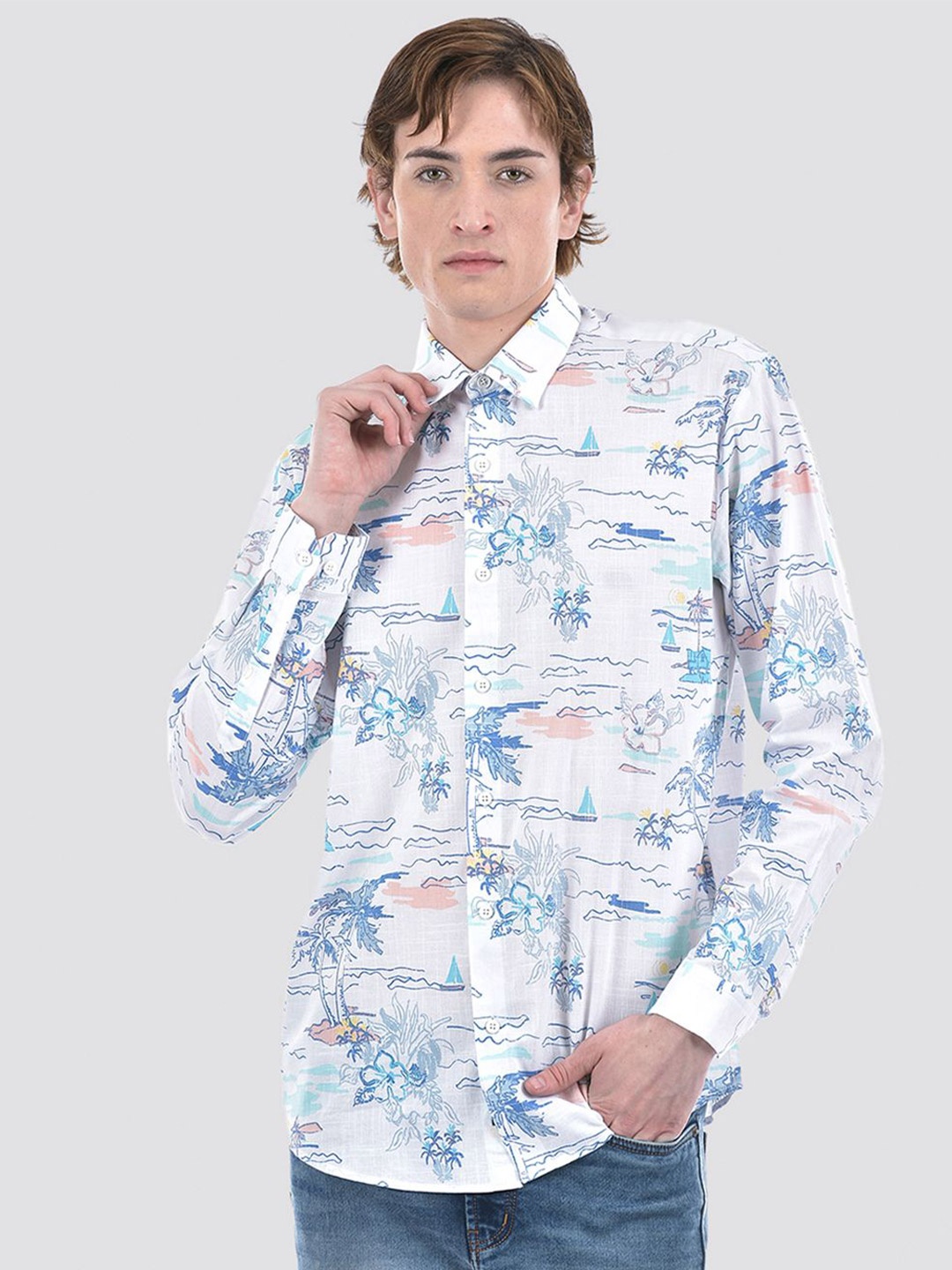 

Numero Uno Men Graphic Print Regular Fit Shirt, White