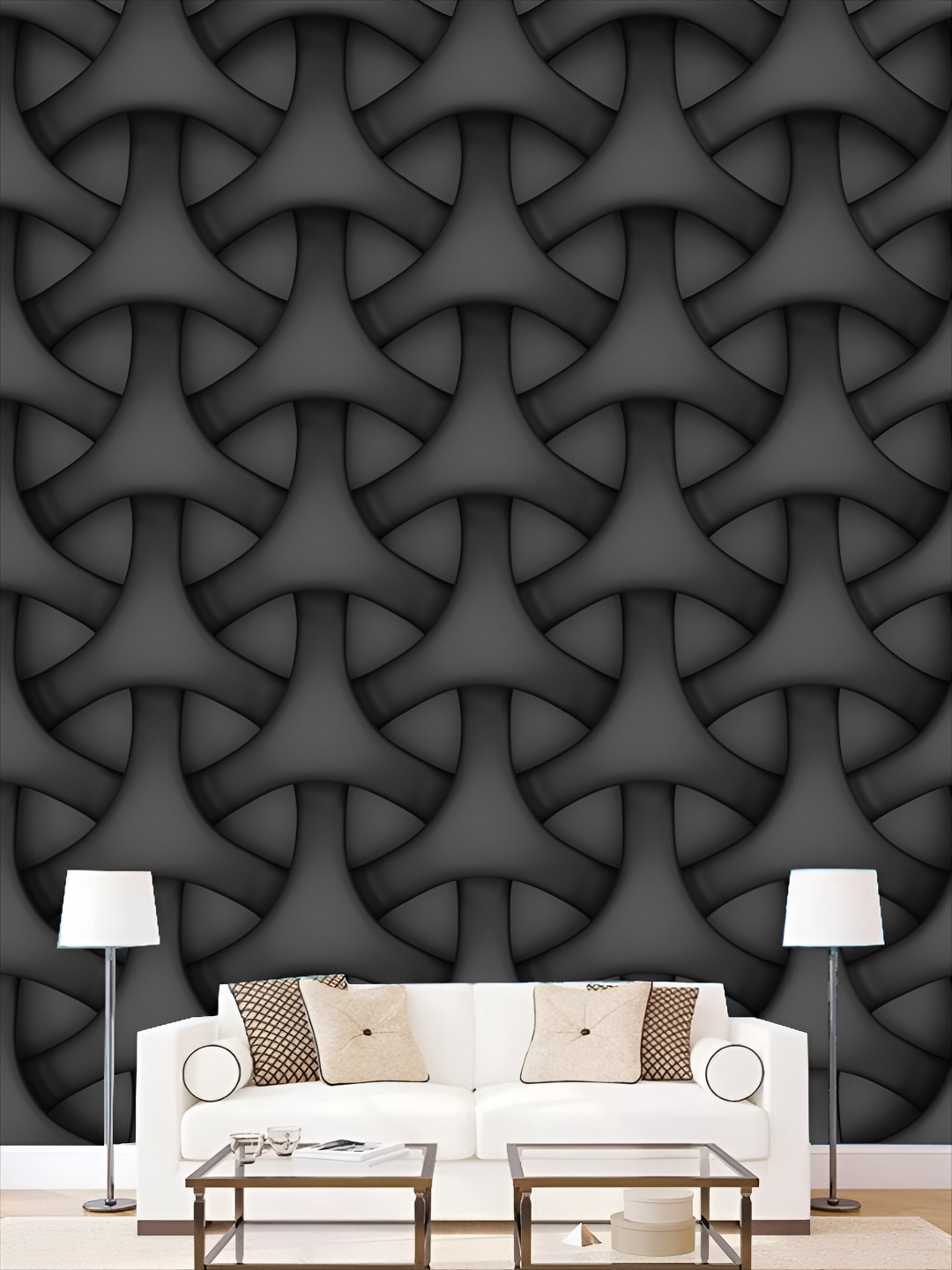 

Aura Black & Grey Printed Self-Adhesive 3D Wallpaper