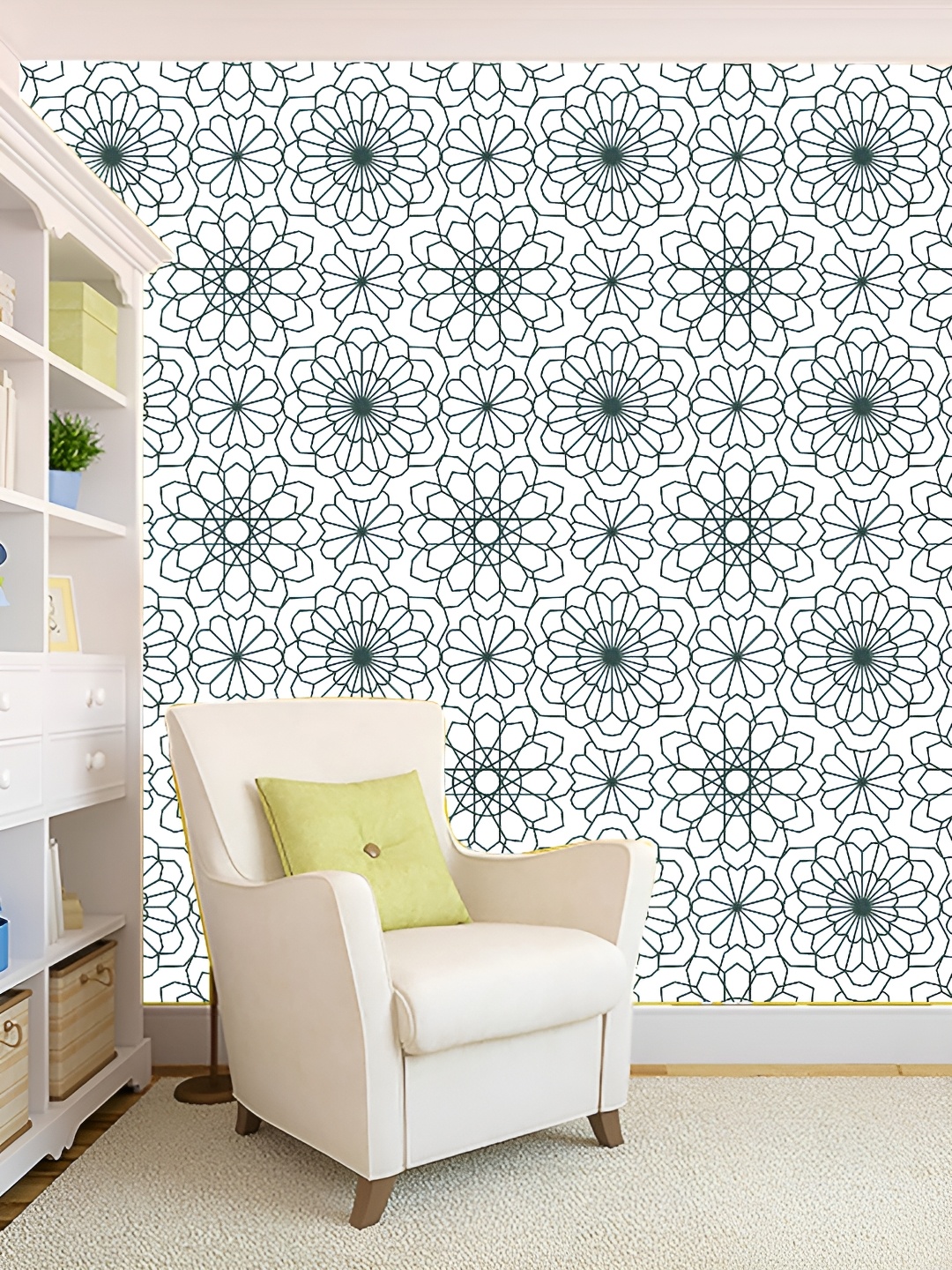 

Aura White & Grey 3D Printed Self Adhesive Wall Sticker