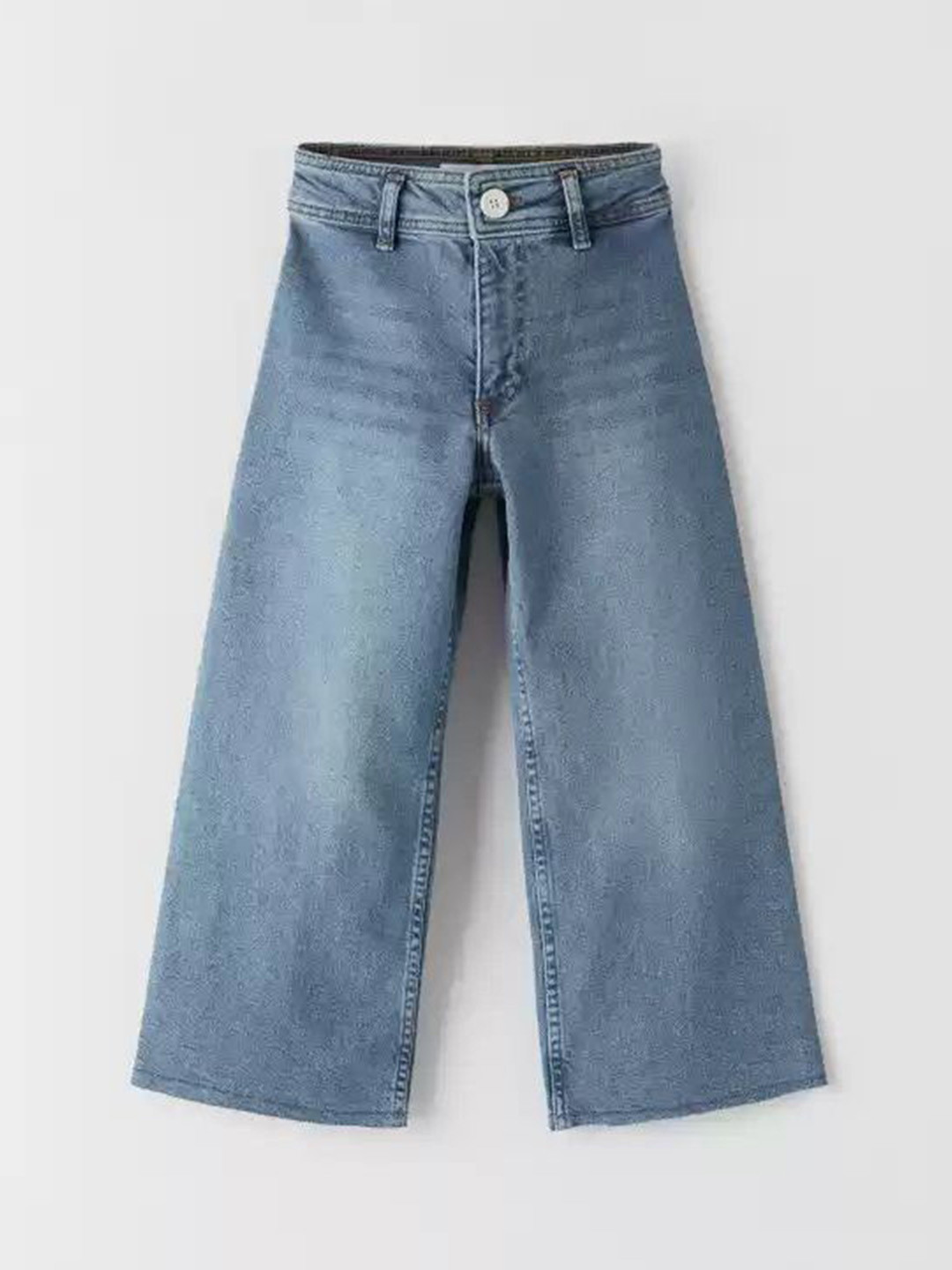 

Kotty Girls Jean Mid-Rise Clean Look Light Fade Whiskers Stretchable Jeans, Blue