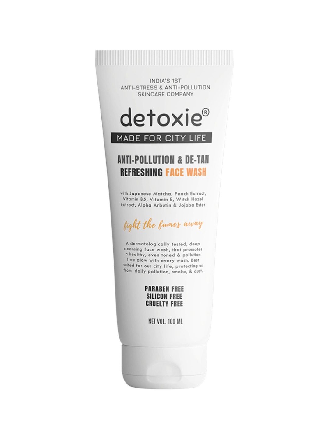 

Detoxie Anti-Pollution & De-Tan Refreshing Face Wash - 100ml, White