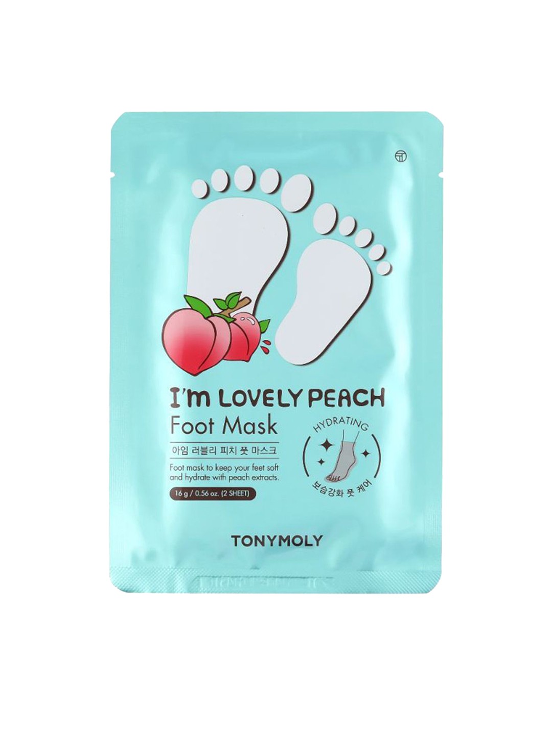 

TONYMOLY I'm Lovely Peach Hydrating Foot Mask - 16g, Turquoise blue