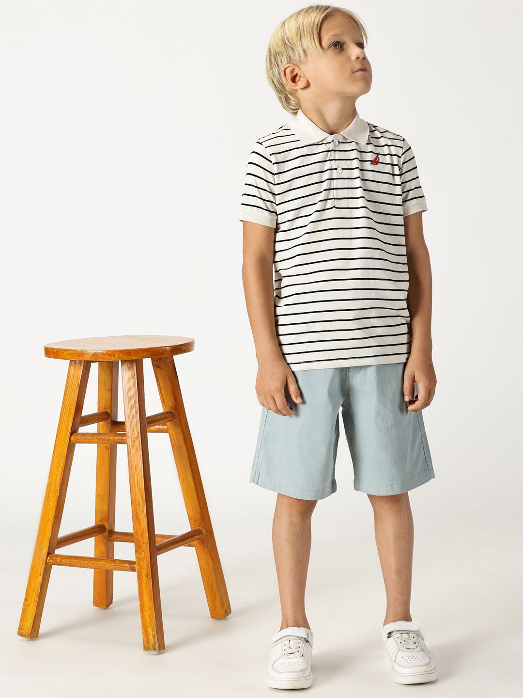 

Nautica Boys Slim Fit Mid-Rise Chino Shorts, Blue