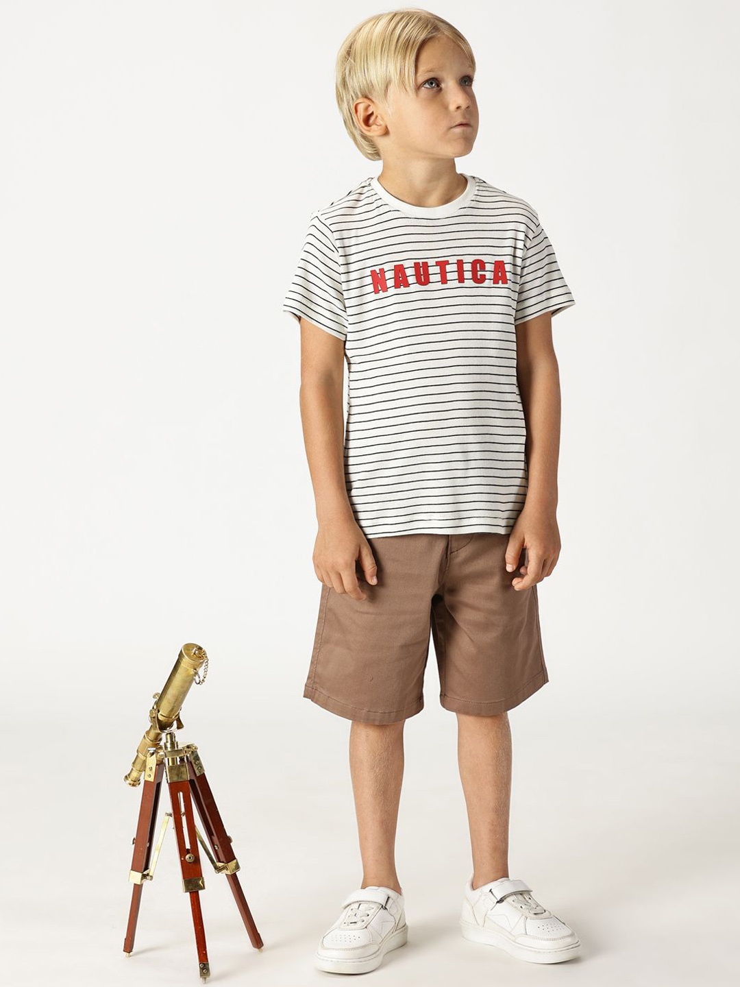 

Nautica Boys Slim Fit Mid-Rise Chino Shorts, Brown