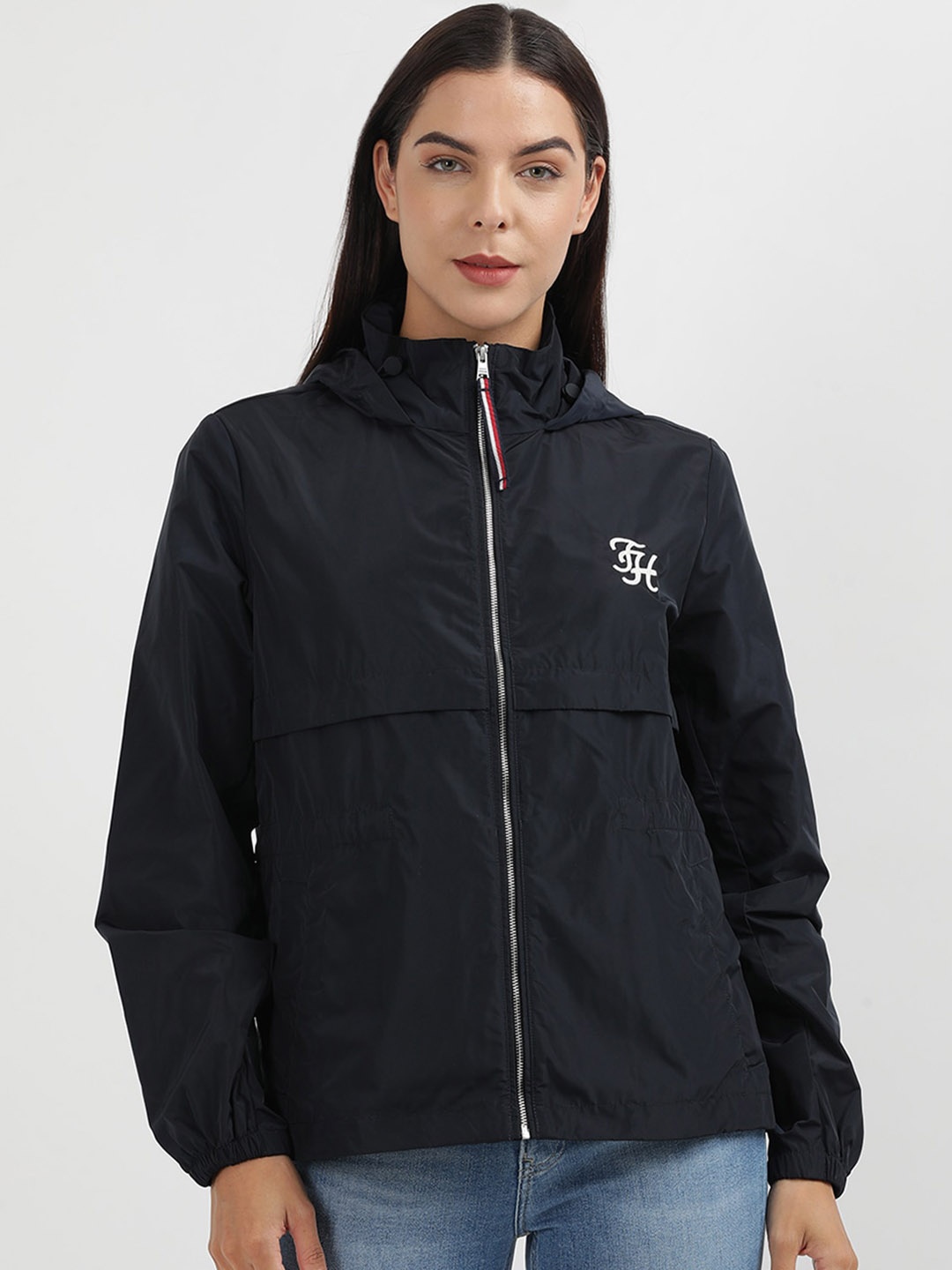 

Tommy Hilfiger Hooded Open Front Jacket, Navy blue