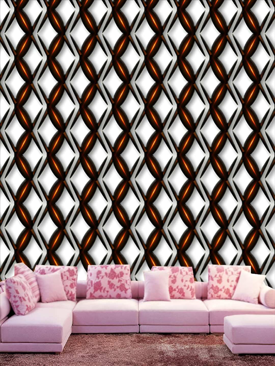 

Aura White & Black Abstract Printed Self-Adhesive Wall Stickers