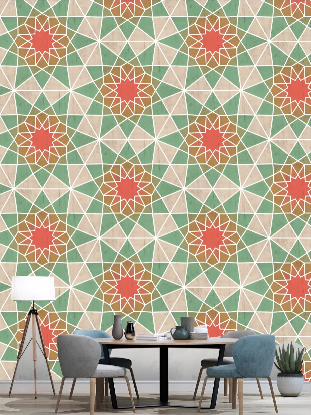 

Aura Green & Red Printed Self-Adhesive Wall Sticker