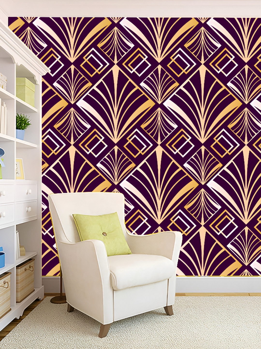 

Aura Purple & White Abstract Printed Self-Adhesive Wall Stickers