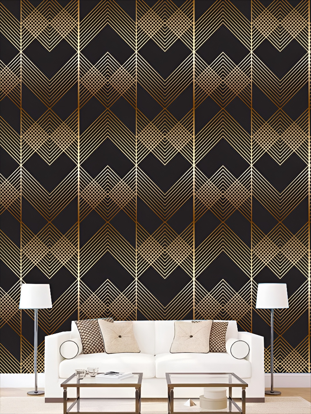 

Aura Black & Gold 3D Printed Self Adhesive Wall Sticker