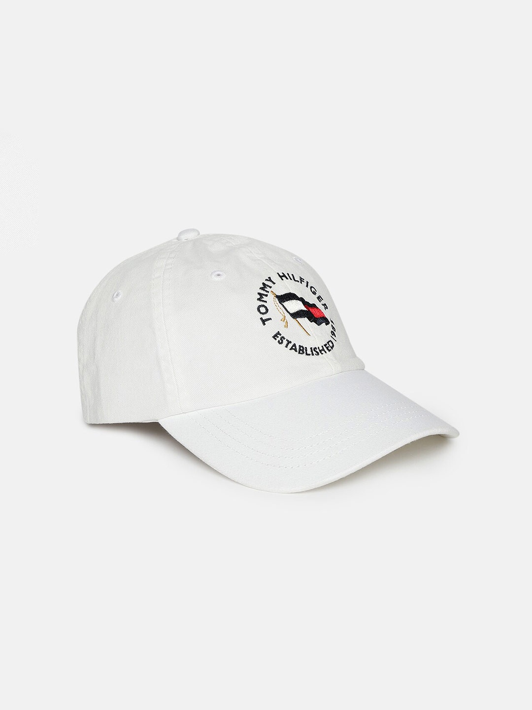

Tommy Hilfiger Men Embroidered Pure Cotton Baseball Cap, White