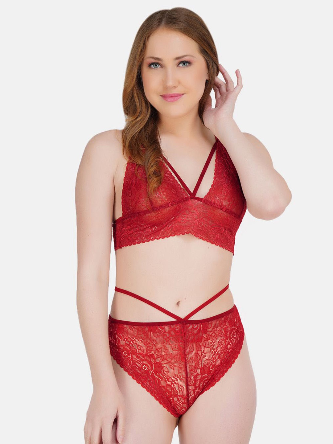 

Hill Islands Women Self Design Nylon Shoulder Strap Baby Doll, Red