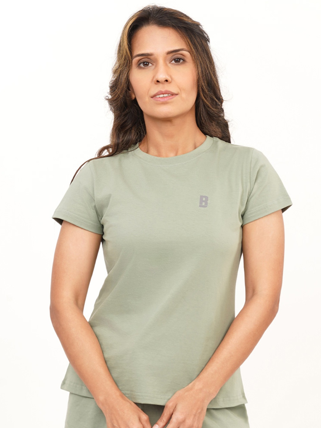 

Baller Athletik Women Cotton Lounge Tshirts, Green