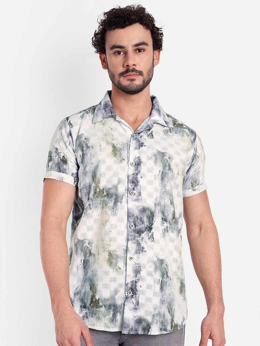 

FILO HEVIS Classic Printed Casual Shirt, Off white