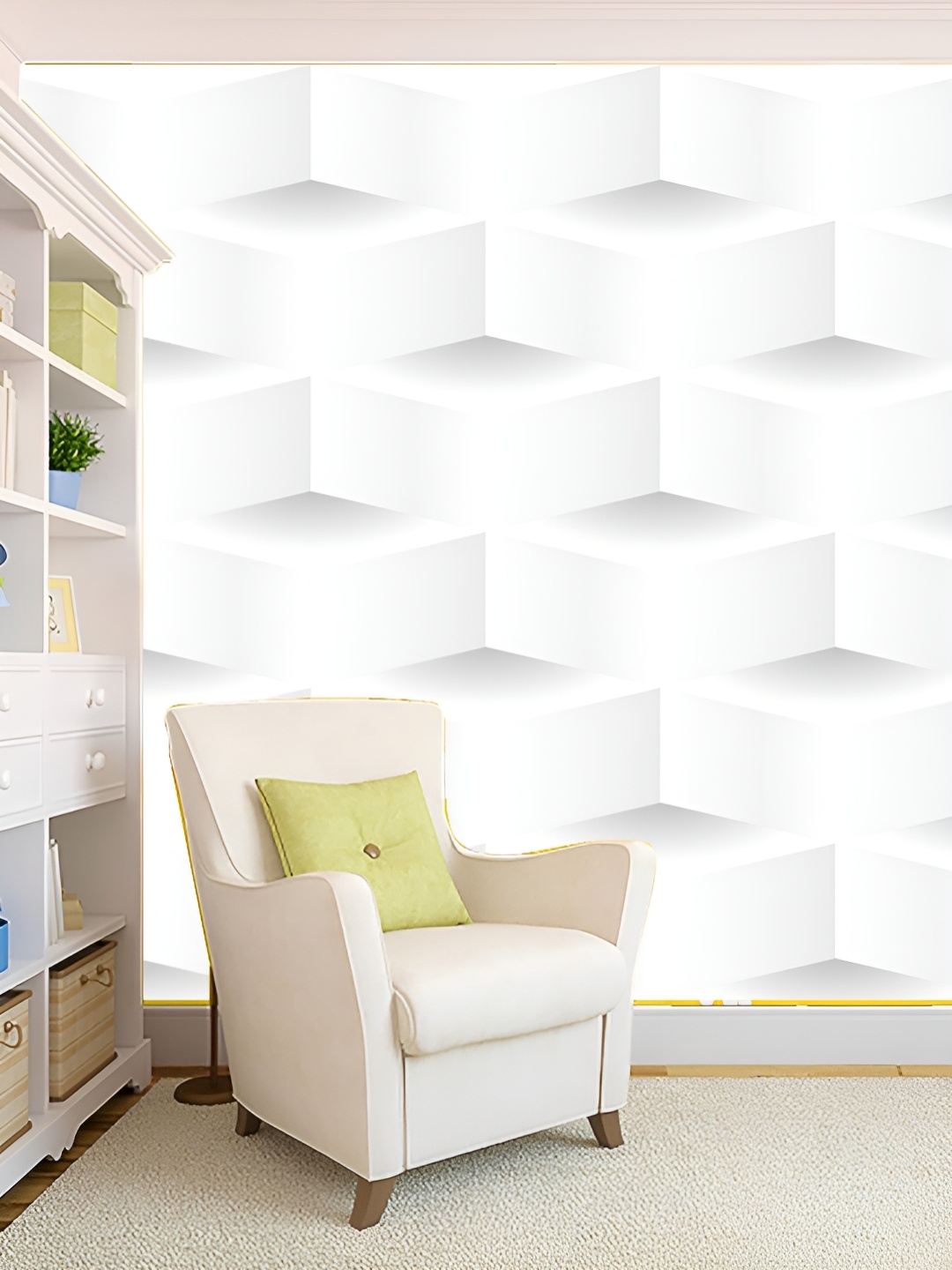

Aura White 3D Printed Self Adhesive Wall Sticker